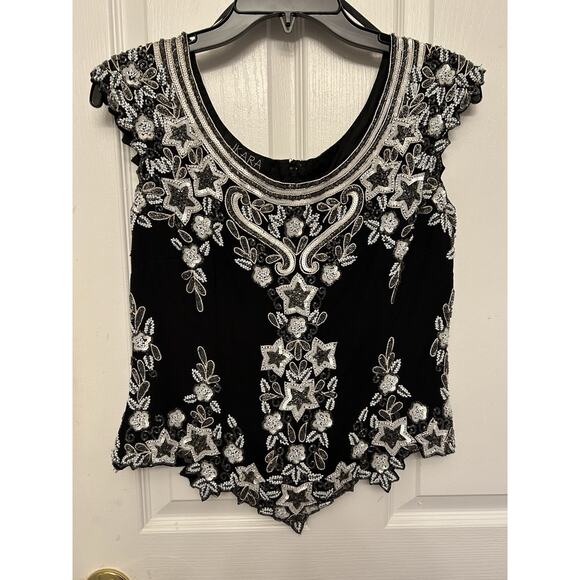 J KARA New York Womens Size Small Beaded and Sequined Top - Picture 4 of 14